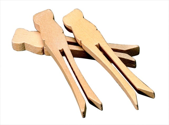 Wood Slotted Flat Clothespin, 3.75 In, Natural, Pack 40