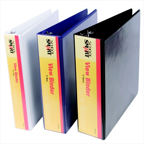 Vinyl General Purpose Round Ring View Binder, 1.5 In, White