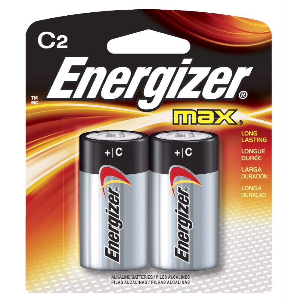 Picture of Energizer 090168 Max Alkaline Premium C Battery&#44; 8350 Mah&#44; 1.5 V&#44; Pack - 2