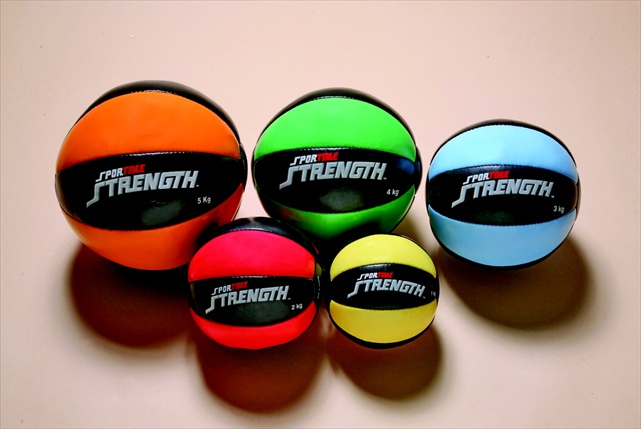 Picture of Sportime 1017769 11 Lb Strength Medicine Ball- Orange & Black