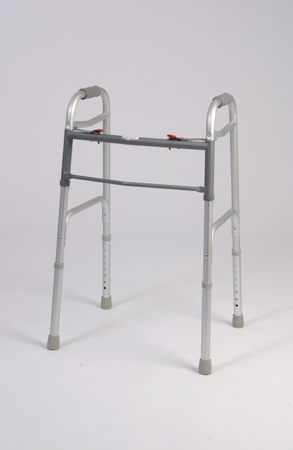 Picture of Alex Orthopedic P3064-W5 Dual Button Folding Walker With Wheels
