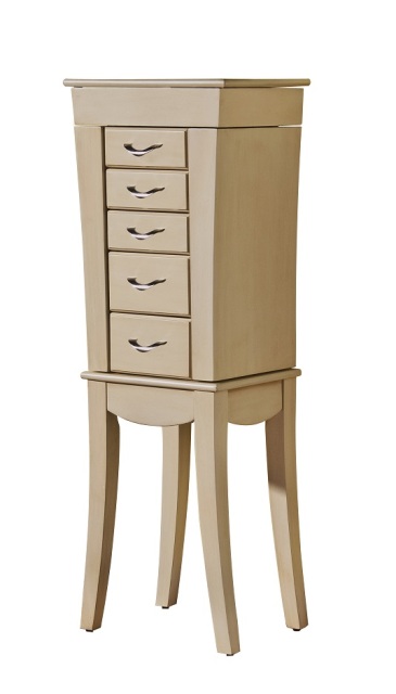 Carmen 5 Drawer Jewelry Armoire - Antique White