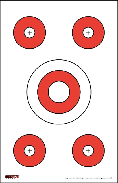 EZ2C003 Targets Style 3- Pack - 25