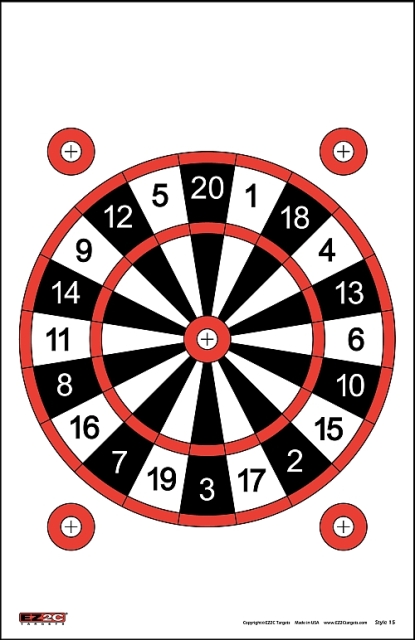 EZ2C015 Targets Style 15- Pack - 25