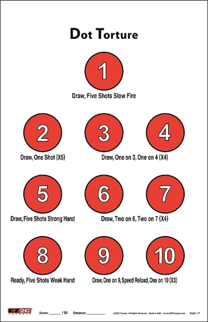 EZ2C017 Targets Style 17- Pack -25