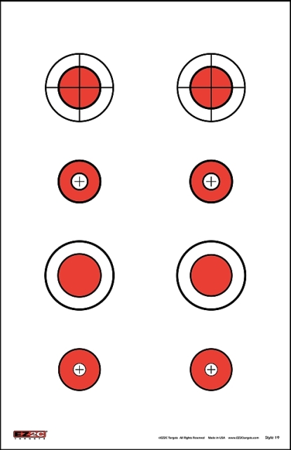 EZ2C019 Targets Style 19- Pack - 25