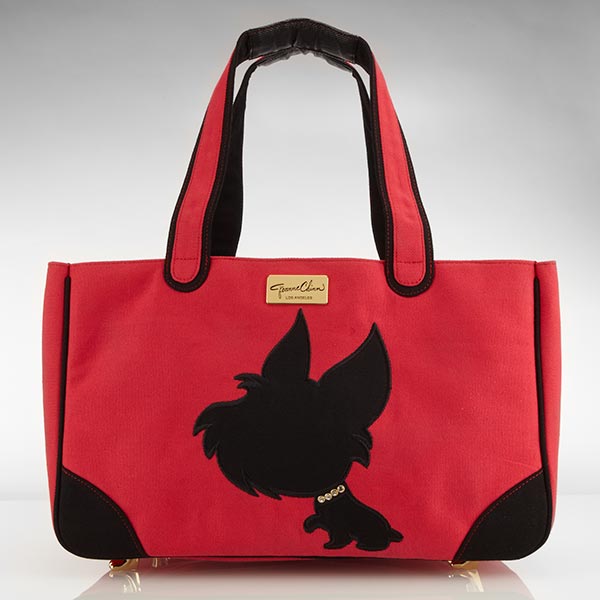 Picture of JCLA Yk-R-C I Love New Yorkie Canvas Tote- Red