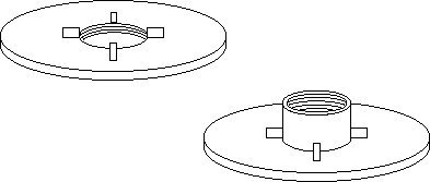 65 Fitting Adapter Spin-In, Raised - 2 In.