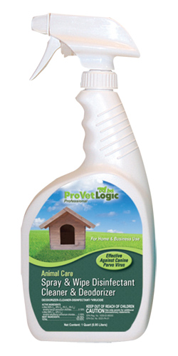 Picture of ProVetLogic V03-12MN Spray & Wipe Ready-To-Use Cleaner&#44; Disinfectant & Deodorizer Pack 12&#44; 32 Oz. Spray Bottles