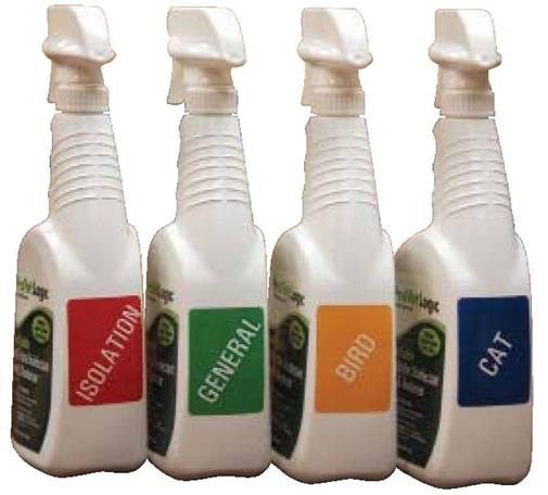 Picture of ProVetLogic V01-12QTW HOT ZONE Spray Bottle System for use with our V01 Animal Facility Disinfectant