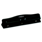 Metal Adjustable Desktop Punch - Black - 2-3 Hole - Durable Construction