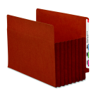 Tuff End Tab File Pocket - Redrope - Letter Size - Pack of 5 - 7-Inch Expansion