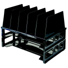 Combination Side Loading Tray and Sorter - Black - 13.5 x 9 x 10.25 in - Versatile Filing System