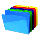 0.33 Cut Heavy Duty Top Tab File Folder With Slash Pockets - Assorted