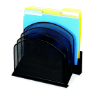 3254BL Slanted Vertical Mesh Desk Organizer - Black