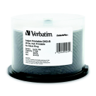 Picture of Verbatim 1113199 Inkjet And Hub Printable Spindle Recordable DVD&#44; White&#44; Pack of 50