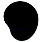 Gel Mouse Pad - Black - 9 x 10 x 1 in. - Ergonomic Design with Wrist Rest