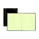 12345 Texhide Heavyweight Ruled Record Book - Black - 80 Sheets - Durable Cover