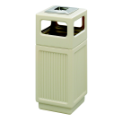 9474BL Canmeleon Open Top Square Receptacle With 9 In Ash Urn - Black