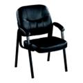 Lorell Guest Chair 2 x 29 x 34 In. Black Leather Lorell Guest Chair 2 x 29 x 34 In. Black Leather