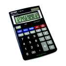 Picture of Victor 1274621 12-Digit Angled LCD Dual Power Portable Business Analyst Calculator&#44; Black