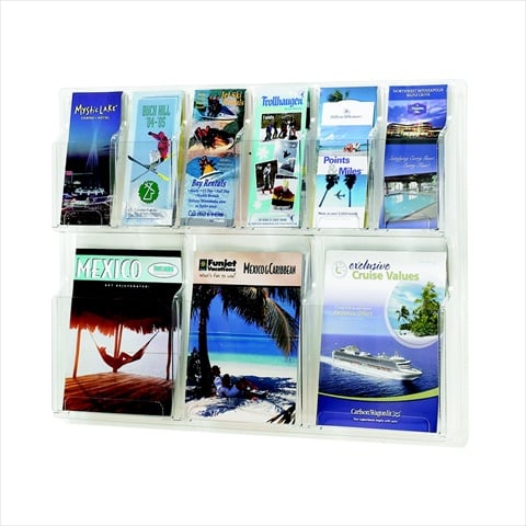 Picture of Safco Wall Mountable Reveal Magazine And Pamphlet Display&#44; Clear