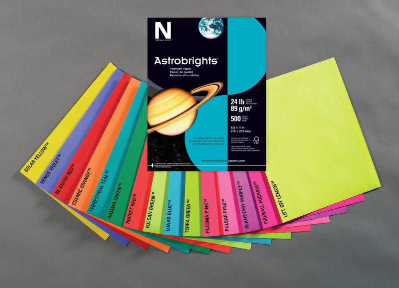 Picture of Astrobrights 1280355 Acid-Free Card Stock&#44; Solar Yellow&#44; Pack of  250