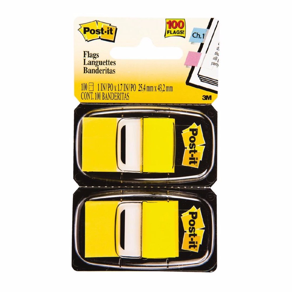 Sticky note Marking Flag - 1 In., Canary Yellow, Pack of 2