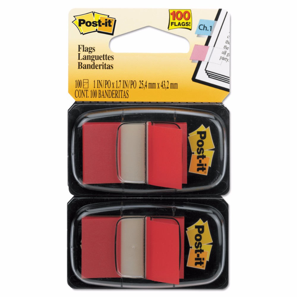 Sticky note Marking Flag - 1 In., Red, Pack of  2