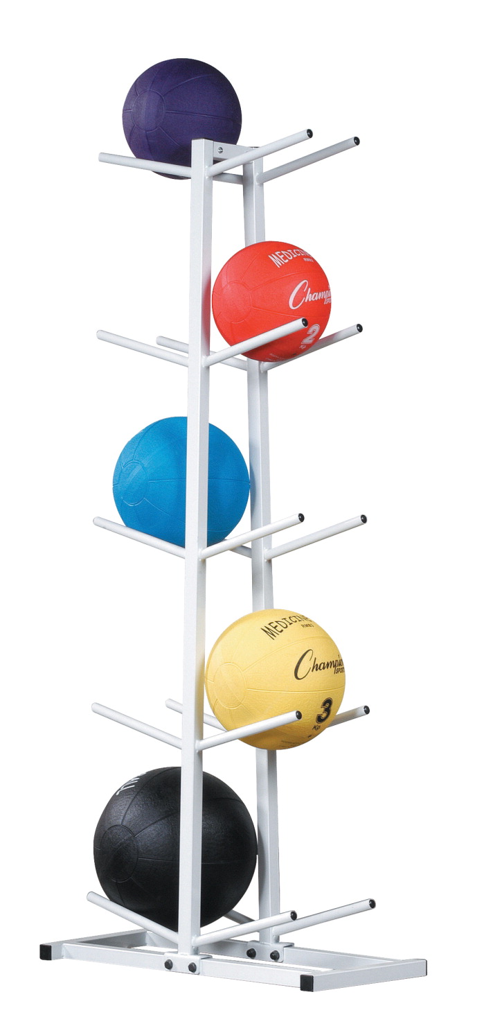Picture of Champion 1288957 Double Stack Medicine Ball Rack- White