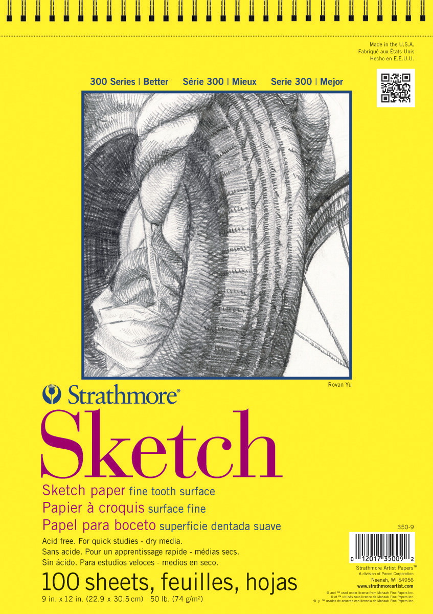 300 Series Sketch Pad, 100 Sheets - Sketch Pad, 14 x 17 In -  Strathmore, ST473715