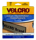 Hook Eye Adhesive 1294033 Sticky-Back Peel And Stick Roll Tape With Hook And Loop Strip  Clear
