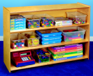 Picture of Childcraft Mobile Open Shelving Unit- 3 Shelves