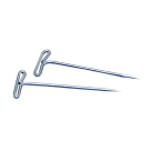 T Pins 2 In. Length 0.56 In. Head Width Silver - Pack of 100