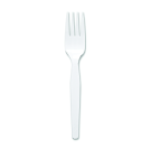 Picture of Genuine Joe Polystyrene Fork Heavy-Medium Weight White&#44; Pack of  100