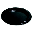 9-Inch Round Black Plastic Plates - Pack of 125 - Durable & Reusable