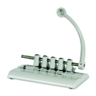 Products Adjustable Five-Hole Punch - Tan - 40 Sheet Capacity - Heavy-Gauge Steel