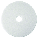 4100 White Super Polish Pad - Black Heel - 20 In. - Pack of 5 - Low-Speed Use