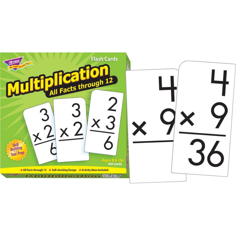 Picture of Trend Enterprises 1322162 Flash Cards Multiplication 0-12 All Facts