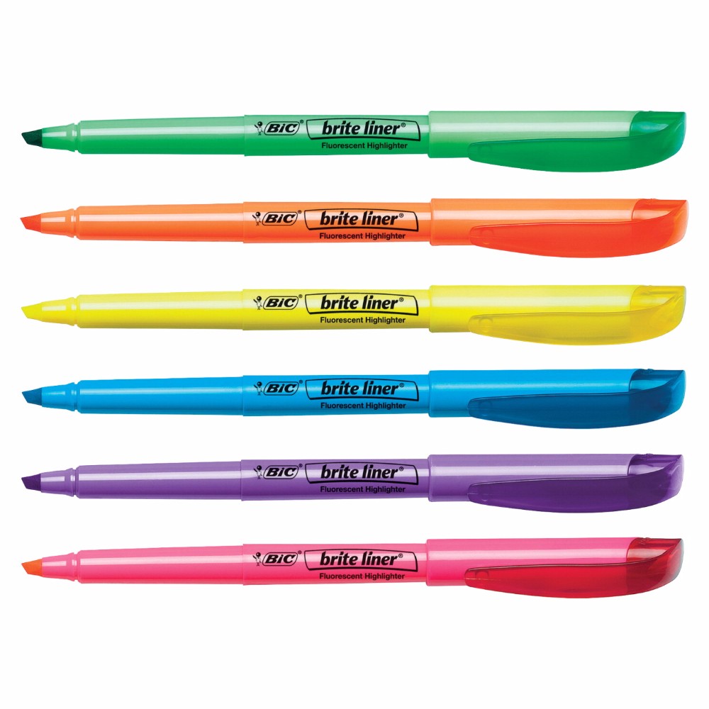 Picture of Bic Brite Liner Non-Toxic Pen Style Highlighter Set - Assorted Color&#44; Set Of 12