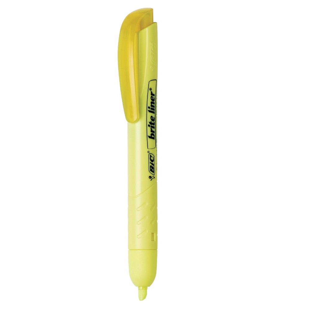 Picture of Bic Brite Liner Non-Toxic Retractable Highlighter - Yellow&#44; Pack 12