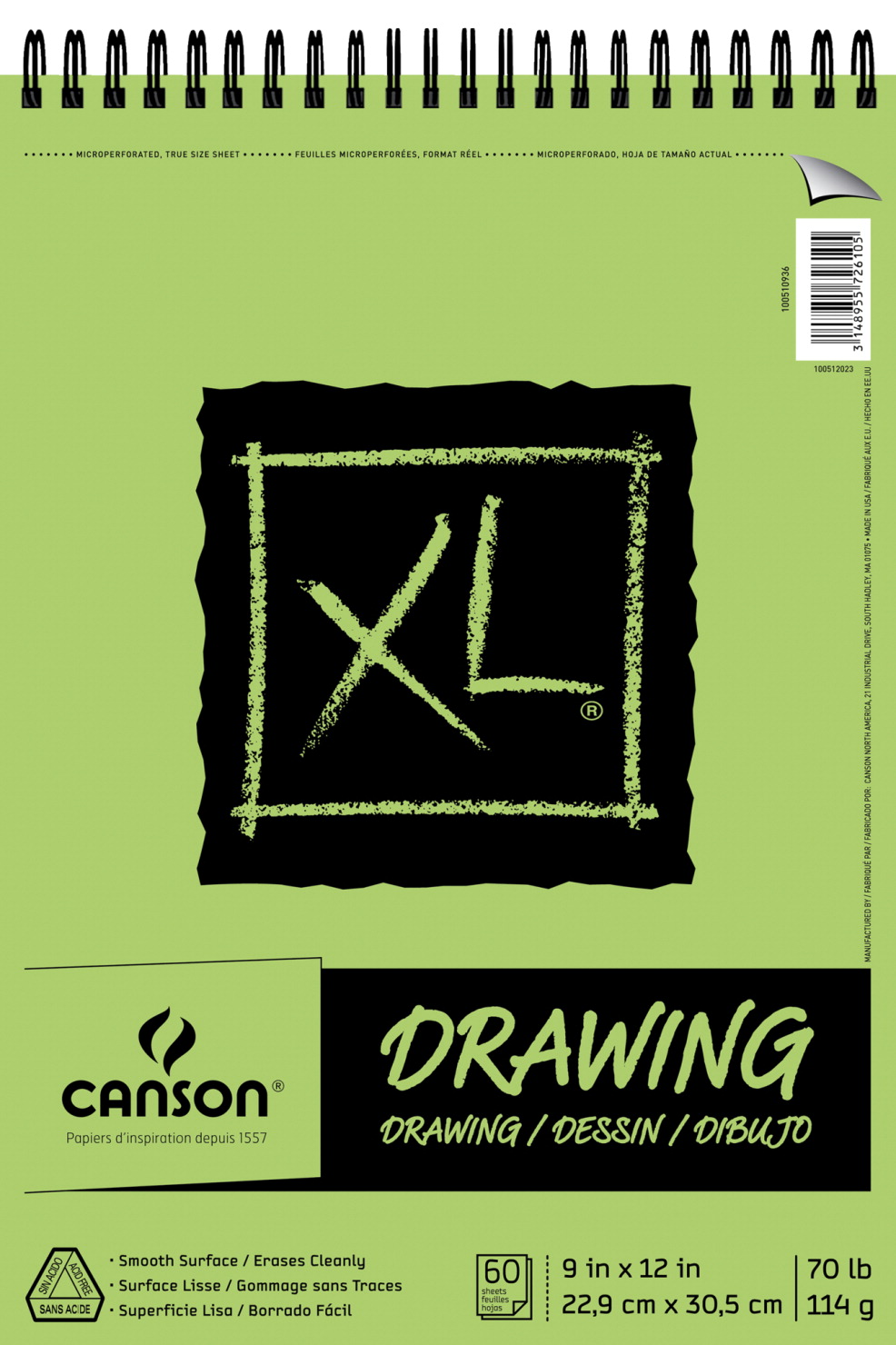 Picture of Canson Xl Top Wire Binding Drawing Pad- 9 x 12 In.