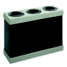 3-28 Gallon Recycling Center - Gray & Brown