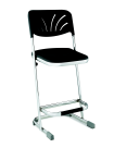 22 In. Backrest Elephant Z-Stool - Charcoal Gray