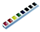 Picture of Prang Non-Toxic Semi-Moist Watercolor Paint Refill Strip Set- Plastic Half Rectangular Pan- Set - 3