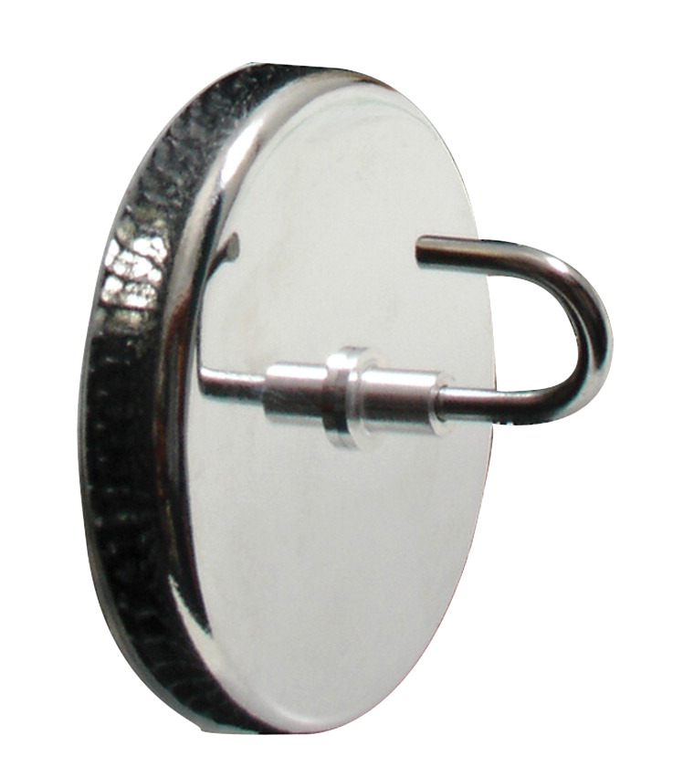20 Lbs. Magnetic Hook - Chrome - Single - Heavy-Duty Hold