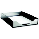 ALTRAY-BK Aluminum Front Load Desk Tray - Black - Letter Size - Stackable - Durable Design