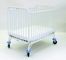 Compact Metal Folding Crib - White - 38.25 x 27.75 x 39.5 in - Easy Clean Finish