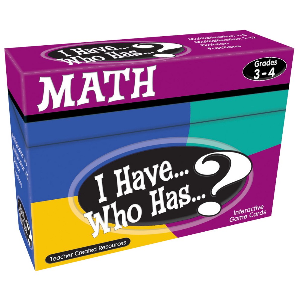 Picture of Teacher Created Resources Math Card Game&#44; I Have Who Has&#44; Grades 2 To 3
