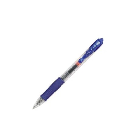 G-2 Retractable Gel Ink Rollerball Pen, .5 mm. Extra-Fine Tip, Blue, Pack Of 12
